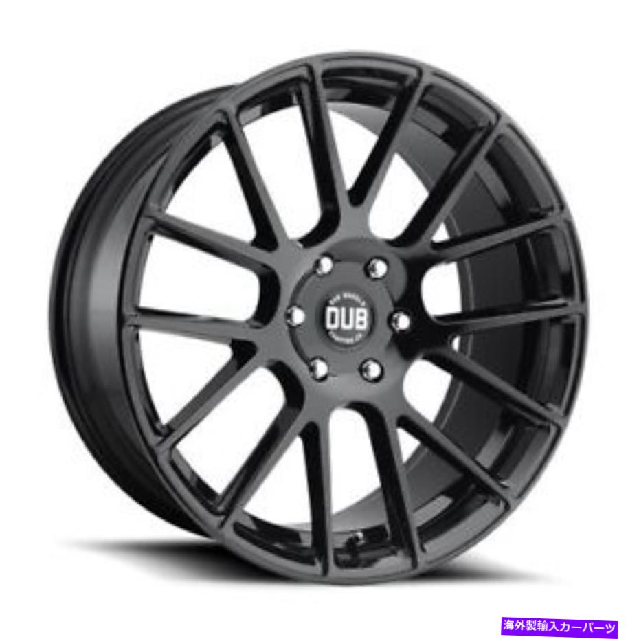 ホイール　4本セット 24x9.5 S205ダブラックスグロスブラックホイール6x5.5（30mm）セット4のセット 24x9.5 S205 Dub Luxe Gloss Black Wheels 6x5.5 (30mm) Set of 4