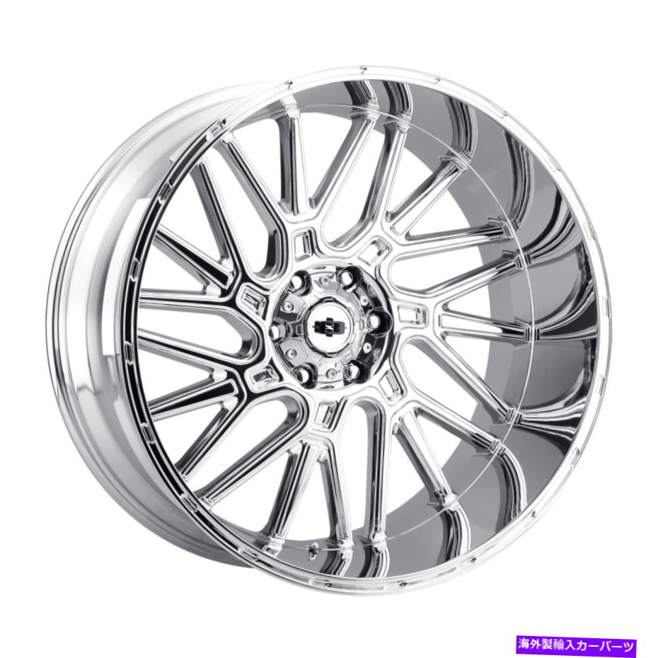 ホイール　4本セット 20x12ビジョン404乱闘クロムホイール6x5.5（-51mm）セット4 20x12 Vision 404 Brawl Chrome Wheels 6x5.5 (-51mm) Set of 4