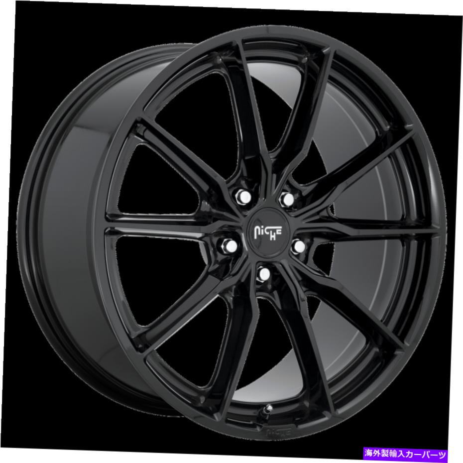 ホイール　4本セット 22x10.5ニッチM240レーニアグロスブラックホイール5x120（40mm）セット4のセット 22x10.5 Niche M240 Rainier Gloss Black Wheels 5x120 (40mm) Set of 4