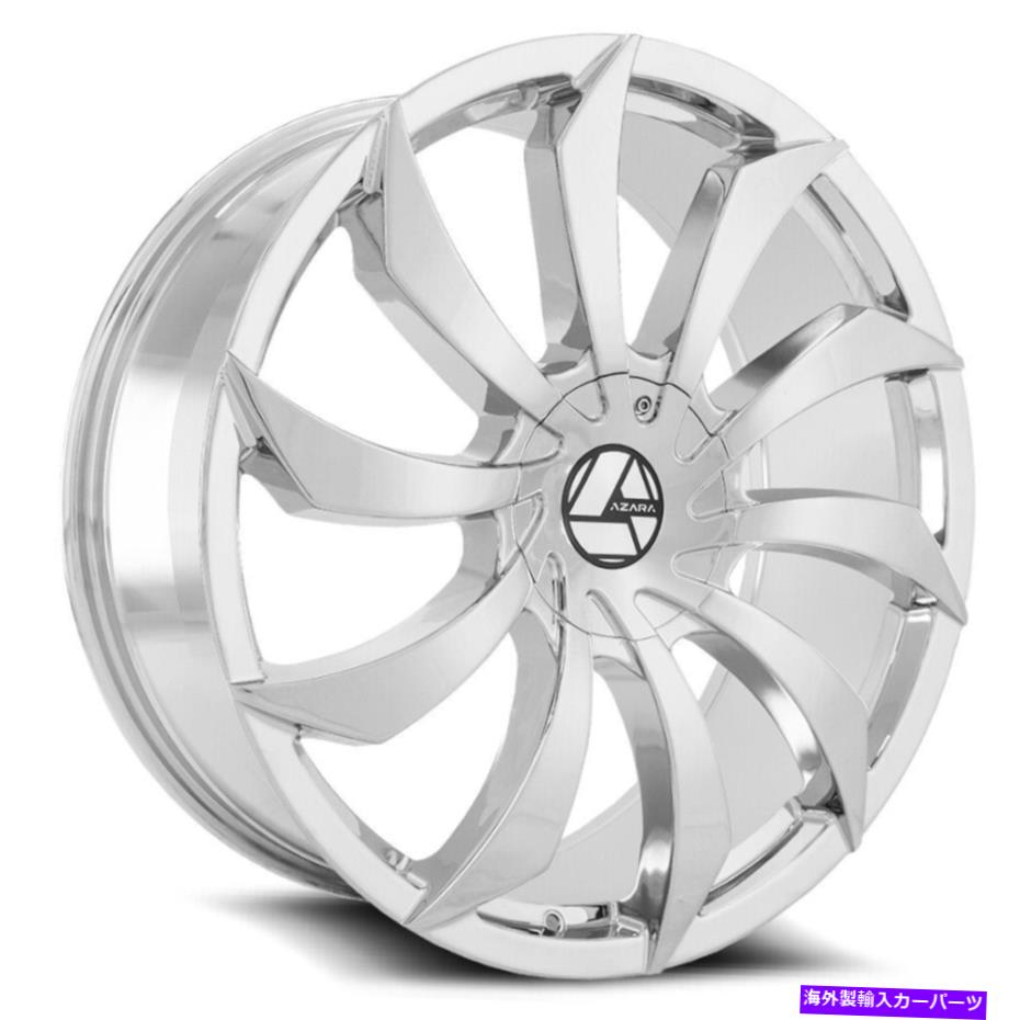 ホイール　4本セット 22x8.5 azara aza-507クロムホイール5x112/5x4.5（38mm）セット4 22x8.5 Azara AZA-507 Chrome Wheels 5x112/5x4.5 (38mm) Set of 4