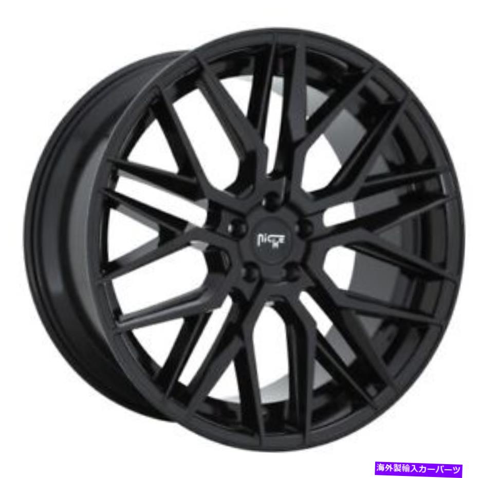 ホイール　4本セット 22x10.5 m224ニッチガンマグロスブラックホイール5x108（40mm）セット4 22x10.5 M224 Niche Gamma Gloss Black Wheels 5x108 (40mm) Set of 4