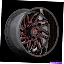 ホイール 4本セット 20x9燃料D808ハリケーングロスブラックミリングレッドホイール8x170(20mm)セット4 20x9 Fuel D808 Hurri...