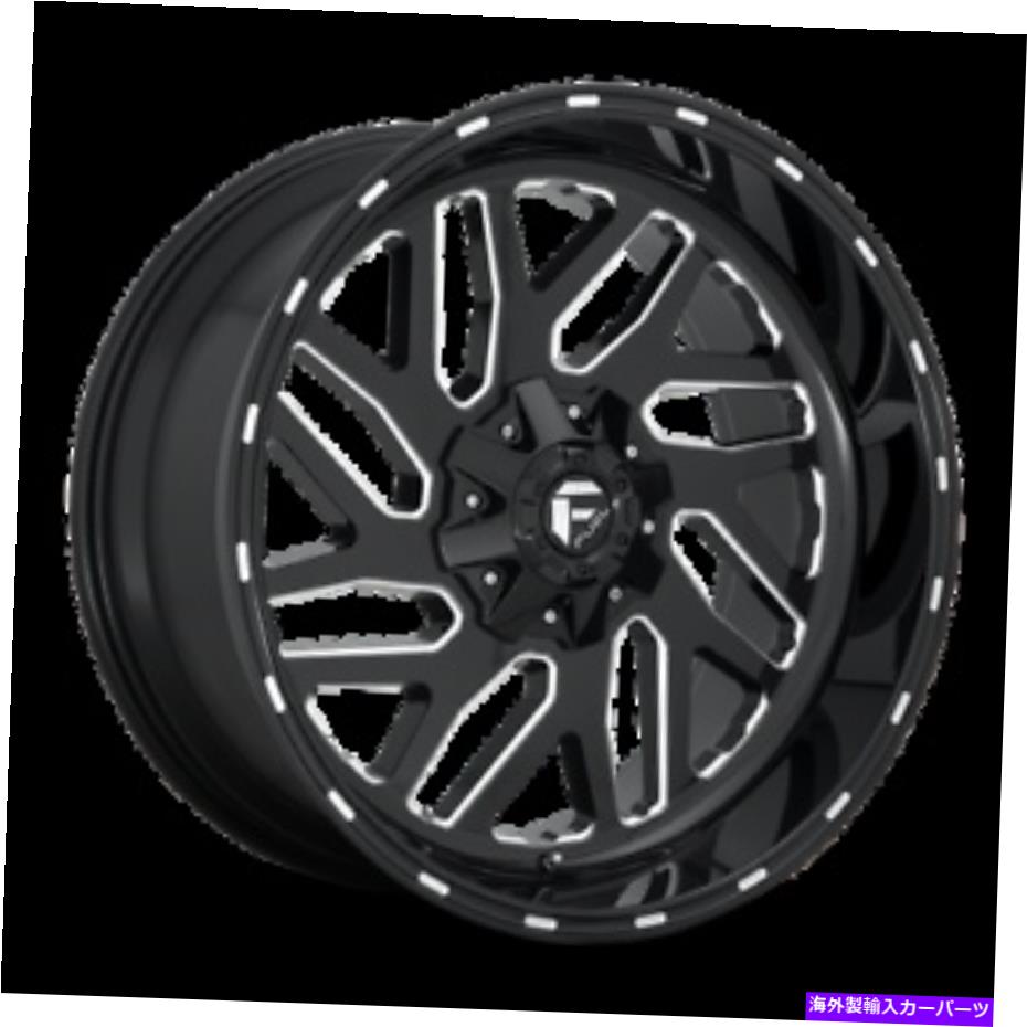 ホイール　4本セット 20x10燃料1PC D581トリトングロスブラックミリングホイール8x180（-18mm）セット4..
