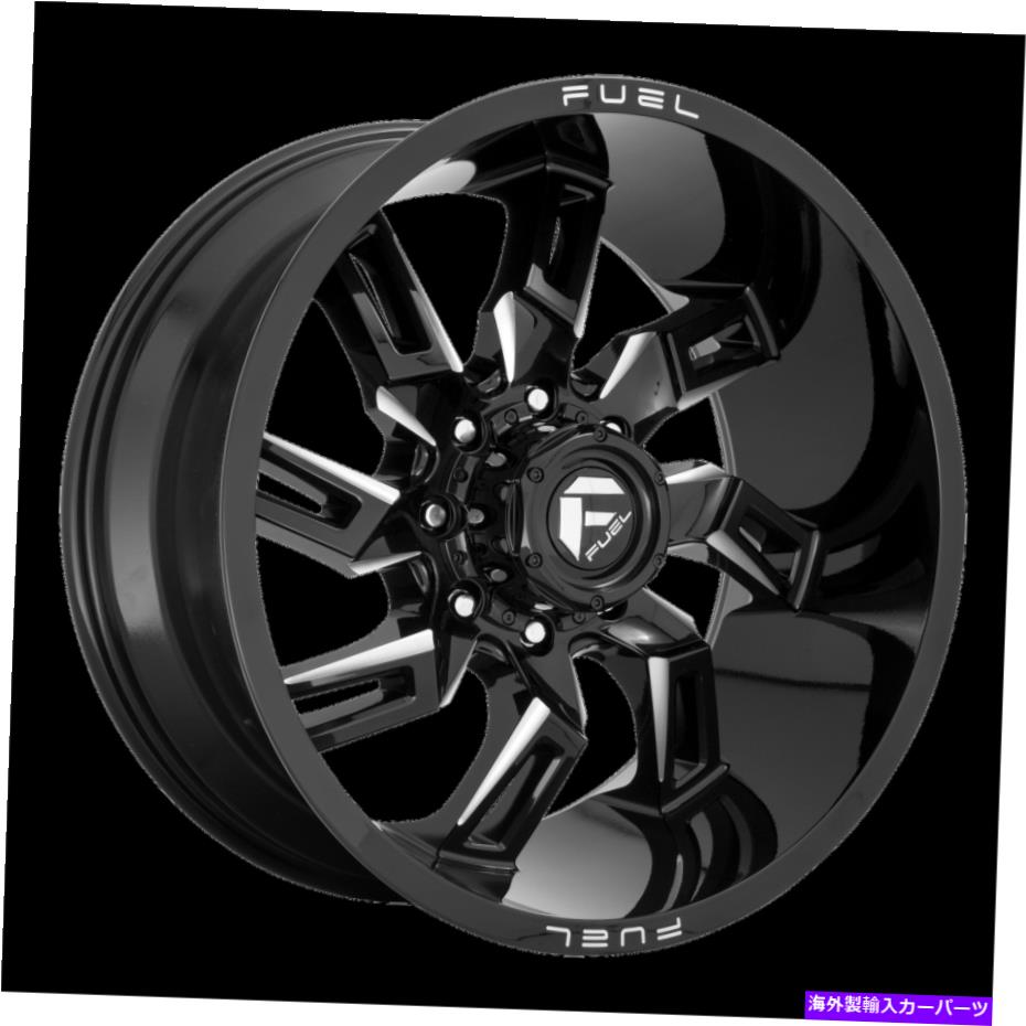 ホイール　4本セット 20x9燃料D747ロックダウングロスブラックミリングホイール8x6.5（1mm）セット4のセット 20x9 Fuel D747 Lockdown Gloss Black Milled Wheel 8x6.5 (1mm) Set of 4