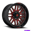 ホイール 4本セット 20x10 d663燃料イグナイトグロスブラック&レッドホイール8x170(-18mm)セット4 20x10 D663 Fuel Igni...