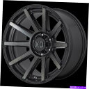 ホイール 4本セット 22x10 XDシリーズXD847アウトブレイクブラックw/灰色の色合いホイール8x6.5(-18mm)セット4 22x10 XD Ser...