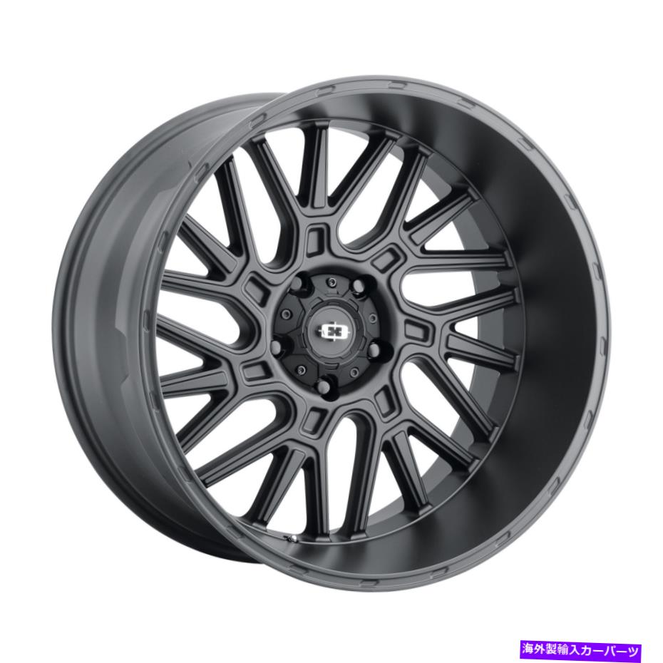 ホイール　4本セット 20x12ビジョン404乱闘サテンブラックホイール6x5.5（-51mm）セット4 20x12 Vision 404 Brawl Satin Black Wheels 6x5.5 (-51mm) Set of 4