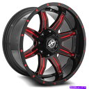 ホイール 4本セット 22x12 XFオフロードXF-215グロスブラック&レッドホイール6x135/6x5.5(-44mm)セット4 22x12 XF Off...