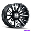 ホイール 4本セット 20x12敵対的なH123台風ブレードカット(BLKミルド)ホイール8x6.5(-44mm)セット4セット 20x12 Hostile H...