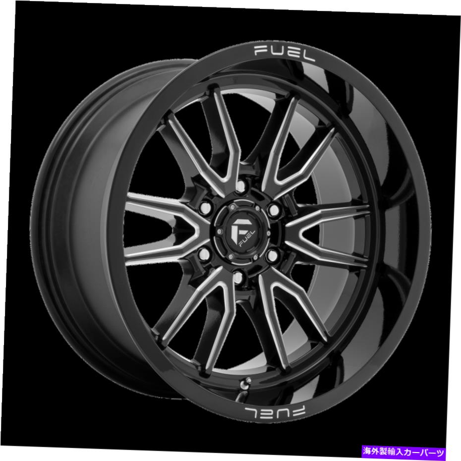 ホイール　4本セット 20x10燃料1PC D761クラッシュグロスブラックミリングホイール6x135（-18mm）セット4セット 20x10 Fuel 1pc D761 CLASH Gloss Black Milled Wheel 6x135 (-18mm) Set of 4