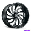 ホイール 4本セット 20x10敵対的なH118デーモンブレードカット(ブラックミリング)ホイール6x135(-19mm)セット4 20x10 Hostile ...