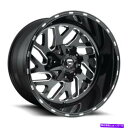 ホイール 4本セット 22x12 D581 Fuel Triton Gloss Black&Milled Wheels 5x5.5/5x150(-43mm)セッ...
