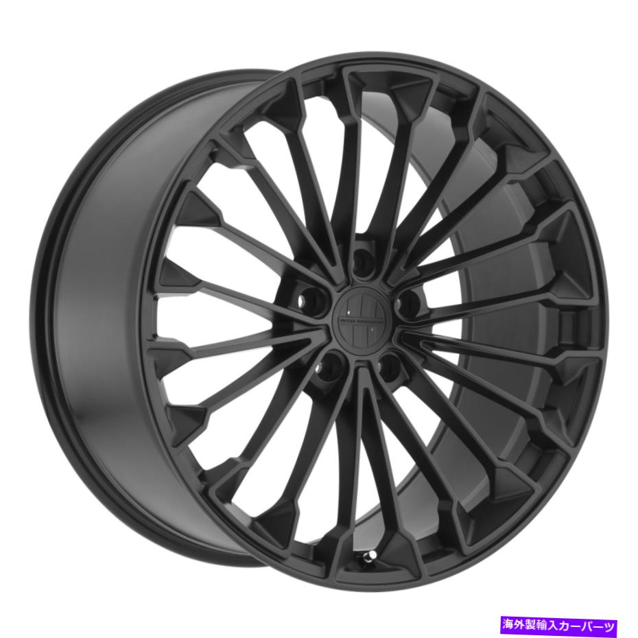 ホイール　4本セット 18x10ビクター機器Wurttemburg Blk W/Gloss Face Wheels 5x130（50mm）セット4セット 18x10 Victor Equipment Wurttemburg Blk W/Gloss Face Wheels 5x130 (50mm) Set of 4