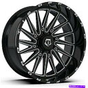 ホイール 4本セット 20x12 tis 547bmグロスブラックw/ミルホイール6x5.5(-44mm)セット4のセット 20x12 TIS 547BM Gloss Black w/Milled Wheels 6x5.5 (-44mm) Set of 4(2)