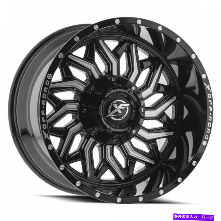 ホイール　4本セット 24x14 XFオフロードXF-228 GLOSS BLACK＆MILLED WHEELS 5x5/5x5.5（-76mm）セット4 24x14 XF Off-Road XF-228 Gloss Black & Milled Wheels 5x5/5x5.5 (-76mm) Set of 4