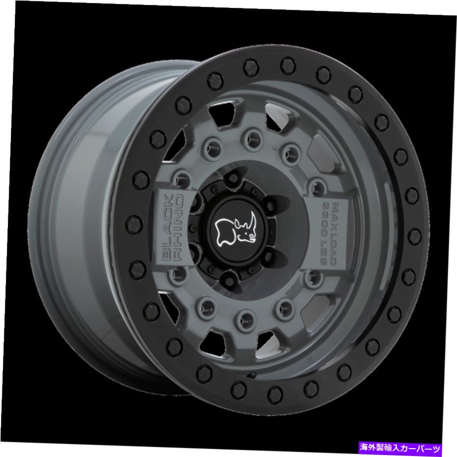 ホイール　4本セット 17x8.5ブラックサイアベンジャービードロック戦艦グレーホイール6x5.5（-30mm）セ..