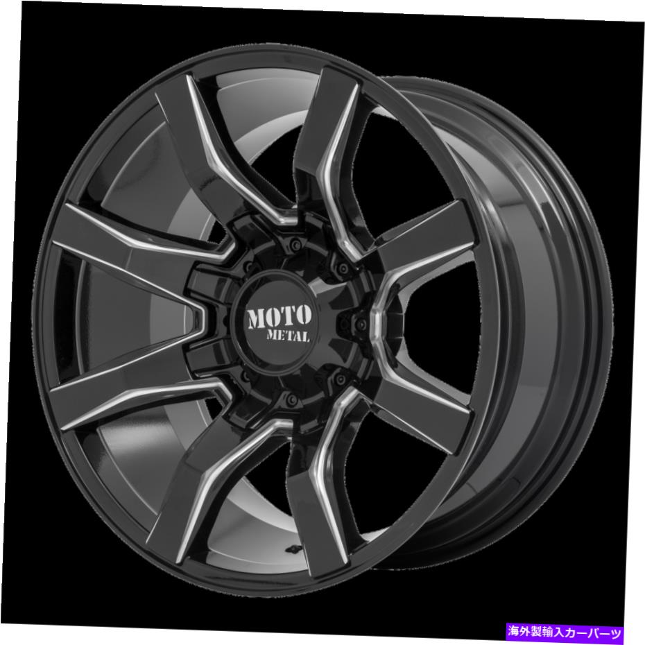 ホイール　4本セット 22x10 Moto Metal Mo804 Spider Gloss Black Milled Wheels 8x170（-18mm）セット4セット 22x10 Moto Metal MO804 Spider Gloss Black Milled Wheels 8x170 (-18mm) Set of 4