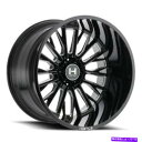 ホイール 4本セット 20x10敵対的なH114フューリーブレードカット(ブラックミリング)ホイール5x150(-19mm)セット4セット 20x10 Host...