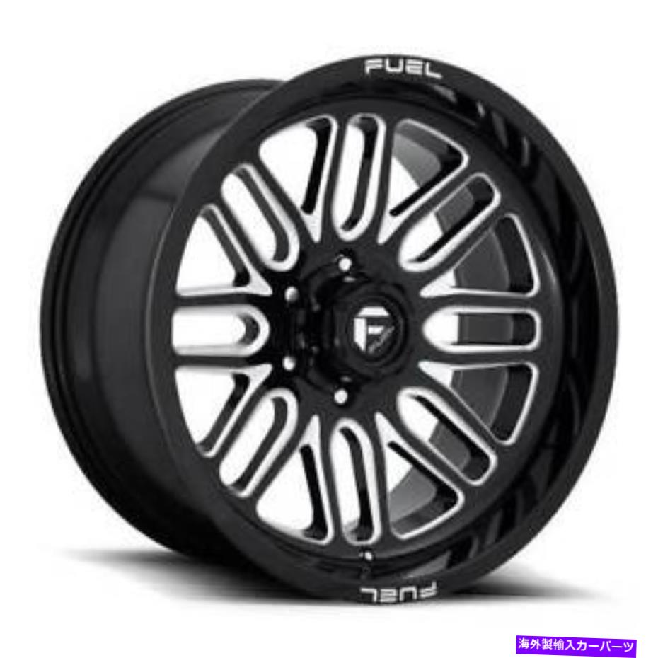 ホイール　4本セット 20x10 d662燃料イグナイトグロスブラック＆ミルドホイール8x6.5（-18mm）セット4 20x10 D662 Fuel Ignite Gloss Black & Milled Wheels 8x6.5 (-18mm) Set of 4