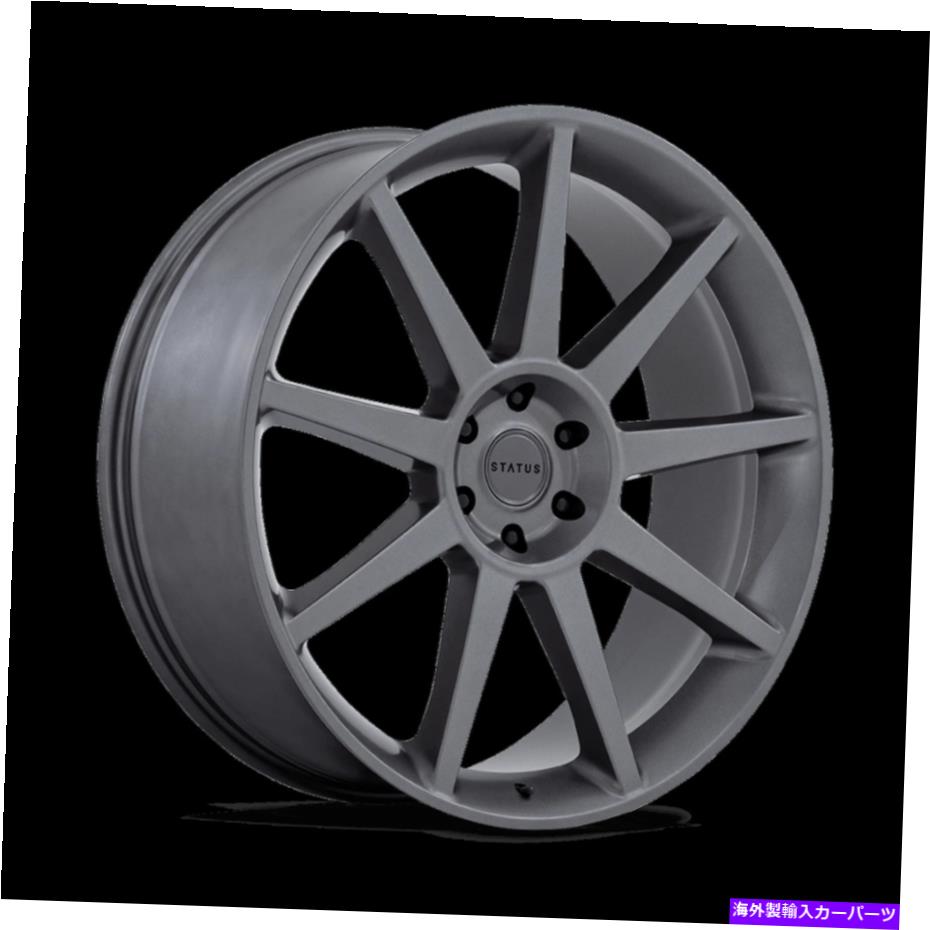 ホイール　4本セット 24x10ステータスマンモスマットアントララサイトホイール5x112（20mm）セット4 24x10 Status Mammoth Matte Anthracite Wheels 5x112 (20mm) Set of 4