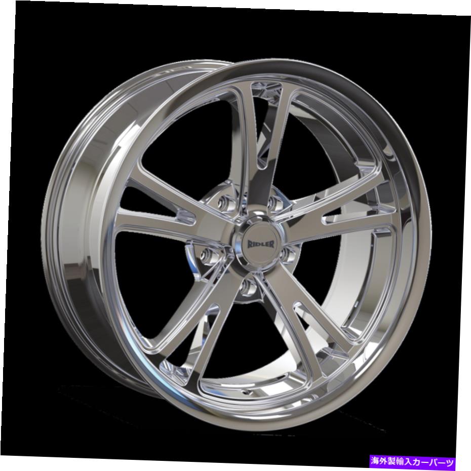 ホイール　4本セット 20x10 Ridler 606 Chrome Wheels 5x4.5（0mm）セット4のセット 20x10 RIDLER 606 Chrome Wheels 5x4.5 (0mm) Set of 4
