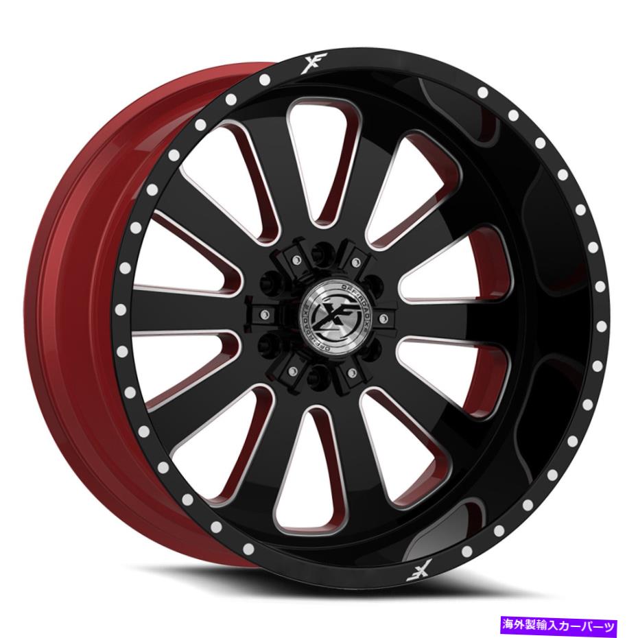 ۥ롡4ܥå 24x12 xfx flow xfx-302 blk milled w/red wheels 6x135/6x5.5-44mm˥å4 24x12 XFX Flow XFX-302 Blk Milled W/Red Wheels 6x135/6x5.5 (-44mm) Se...