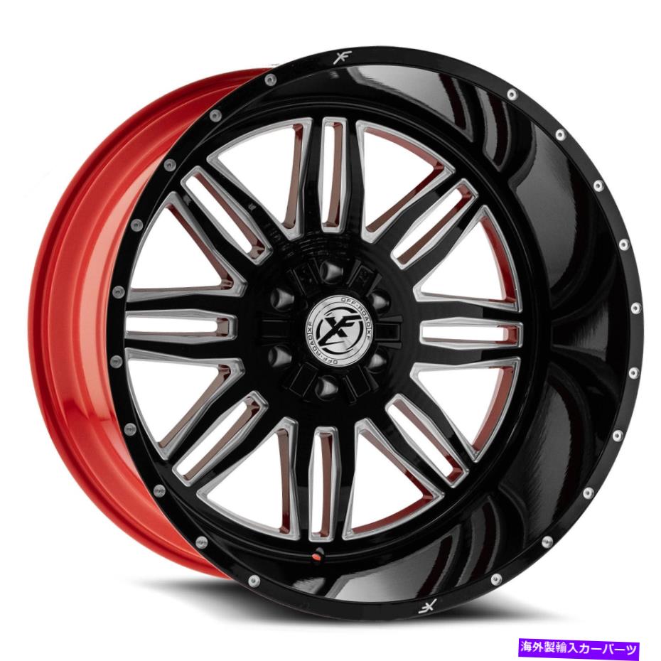 ۥ롡4ܥå 24x12 XFXեXFX-303åɥۥ5x5/5x5.5-44mm˥å4blkߥ 24x12 XFX Flow XFX-303 Blk Milled W/Red Wheels 5x5/5x5.5 (-44mm) Set of 4