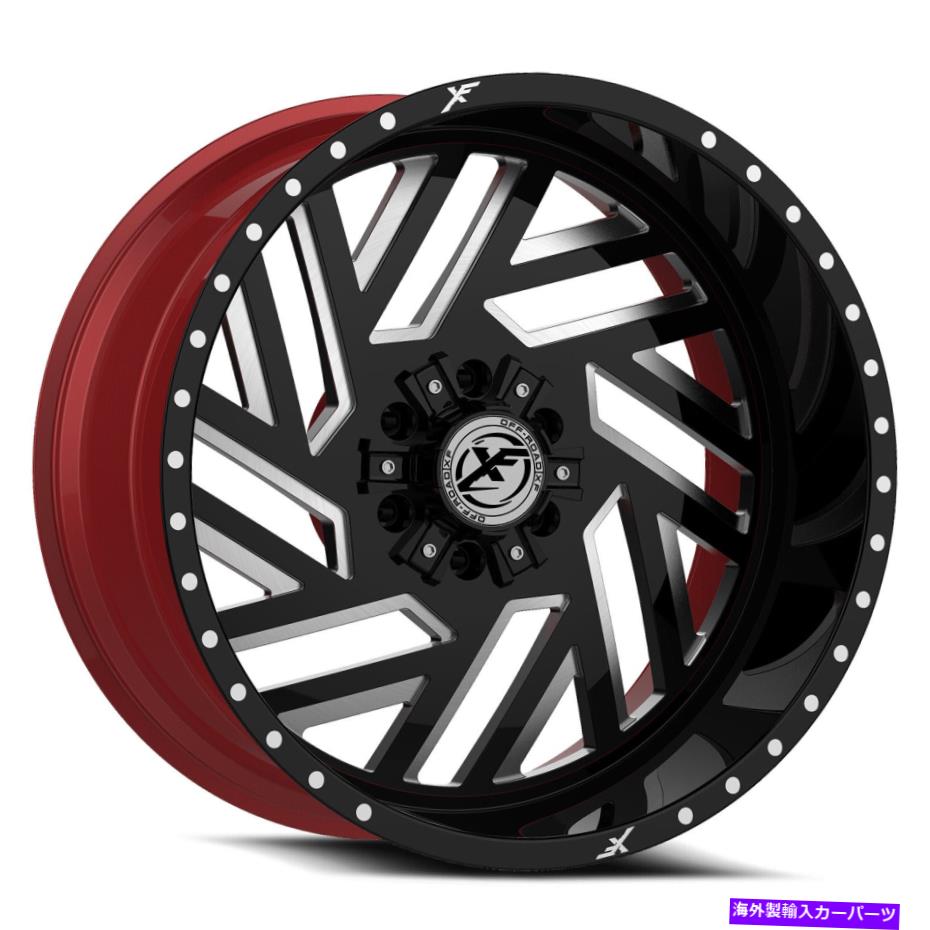 ۥ롡4ܥå 24x12 xfx flow xfx-304 blk milled w/red wheels 5x5/5x5.5-44mm˥å4å 24x12 XFX Flow XFX-304 Blk Milled W/Red Wheels 5x5/5x5.5 (-44mm) Set...