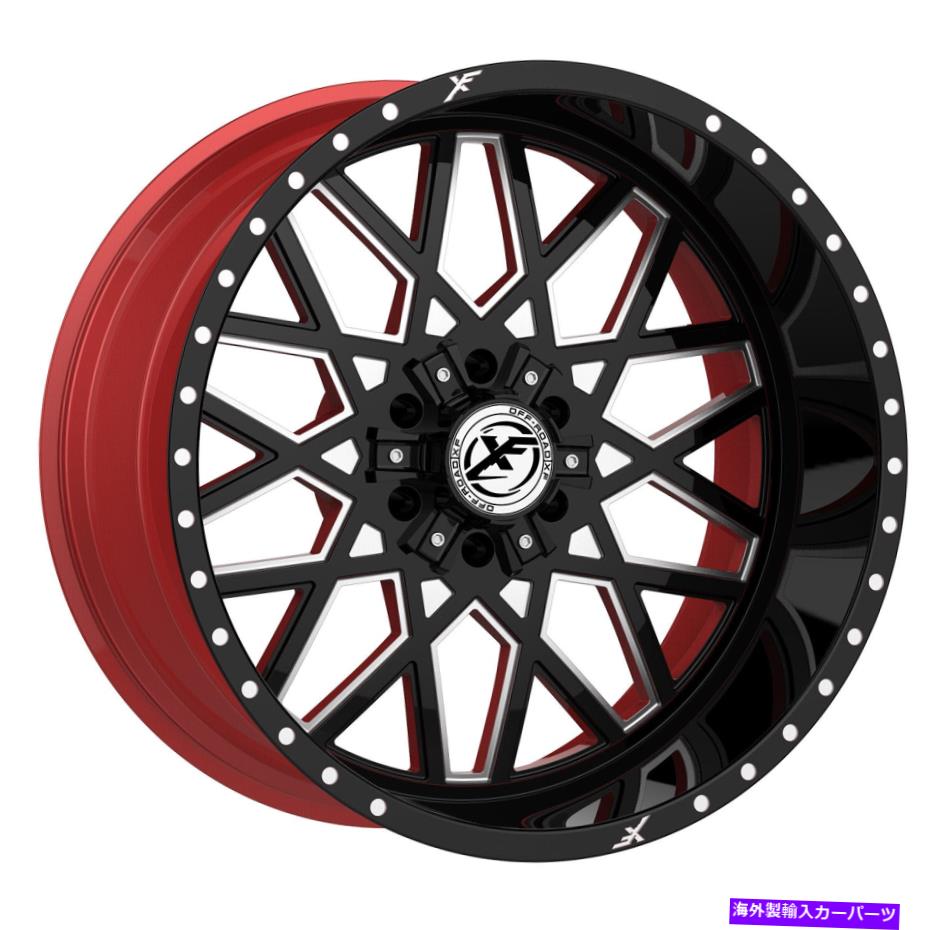 ۥ롡4ܥå 24x12 xfx flow xfx-307 blk milled w/red wheels 5x5/5x5.5-44mm˥å4å 24x12 XFX Flow XFX-307 Blk Milled W/Red Wheels 5x5/5x5.5 (-44mm) Set...