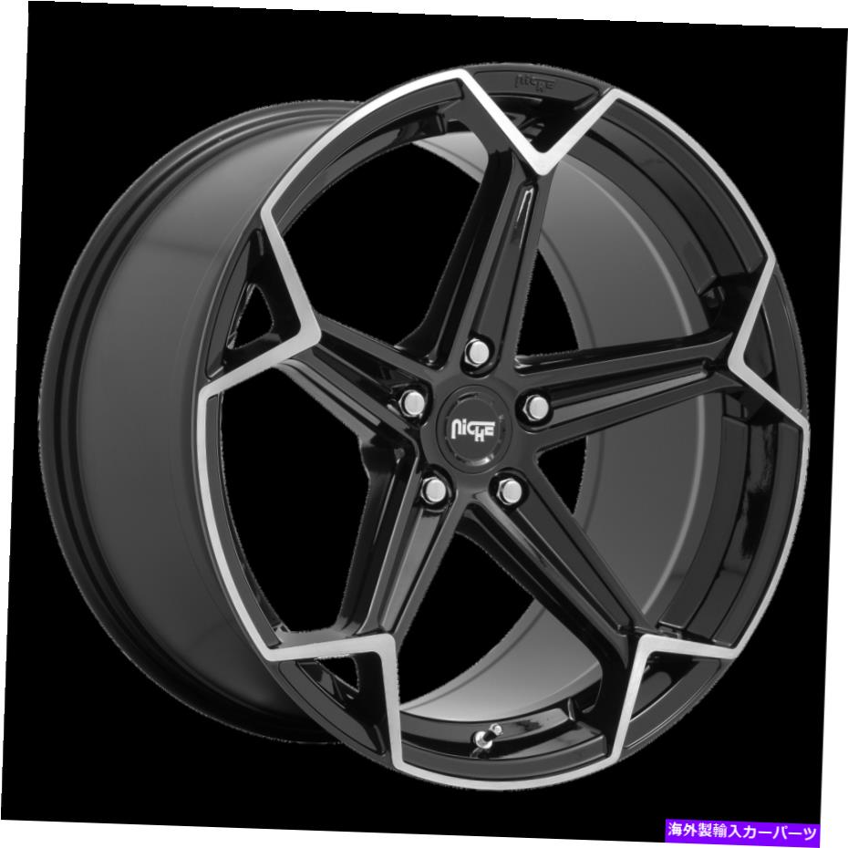 ホイール　4本セット 20x9ニッチ1pc m259矢印グロスブラックブラシホイール5x120（35mm）セット4 20x9 Niche 1pc M259 ARROW Gloss Black Brushed Wheel 5x120 (35mm) Set of 4