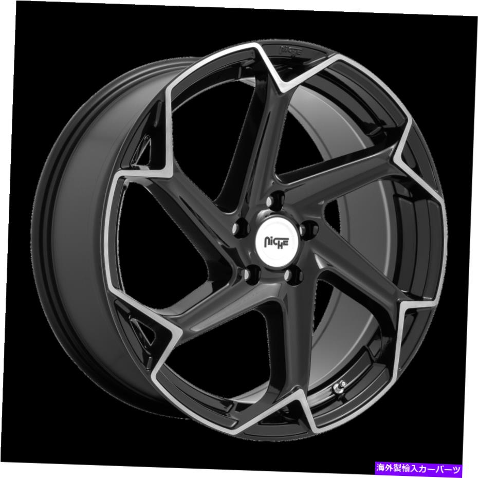 ホイール　4本セット 20x10.5ニッチ1PC M255フラッシュグロスブラックブラシホイール5x120（35mm）セット4 20x10.5 Niche 1pc M255 FLASH Gloss Black Brushed Wheel 5x120 (35mm) Set of 4