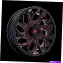 ホイール 4本セット 22x7 Fuel UTV D779 Runner UTV Blk Milled Candy Red Wheels 4x137(0mm)セ...