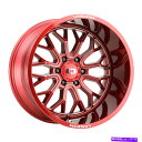 ホイール　4本セット 22x12 Vision 402 Riot Red Tint Milled Spoke Wheels 8x6.5（-51mm）セット4セット 22x12 Vision 402 Riot Red Tint Milled Spoke Wheels 8x6.5 (-51mm) Set of 4