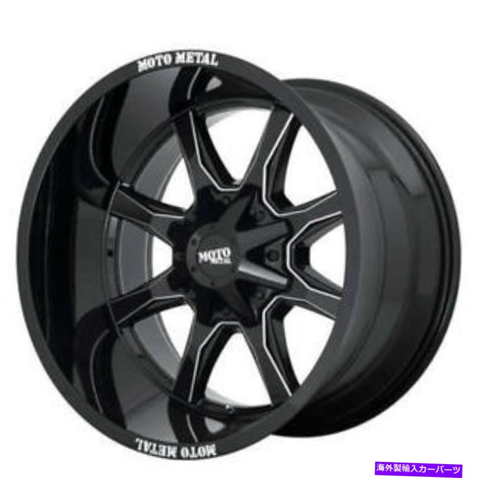 ホイール　4本セット （4）18x10 "Moto Metal Wheels Mo970 Gloss Black W Milled Off Road Rims（B47） (4) 18x10" Moto Metal Wheels MO970 Gloss Black w Milled Spoke Off Road Rims(B47)