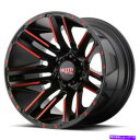 ホイール 4本セット (4)20x10 Moto Metal Wheels MO978 Razor Satin Black MachinedW Red(B46)...