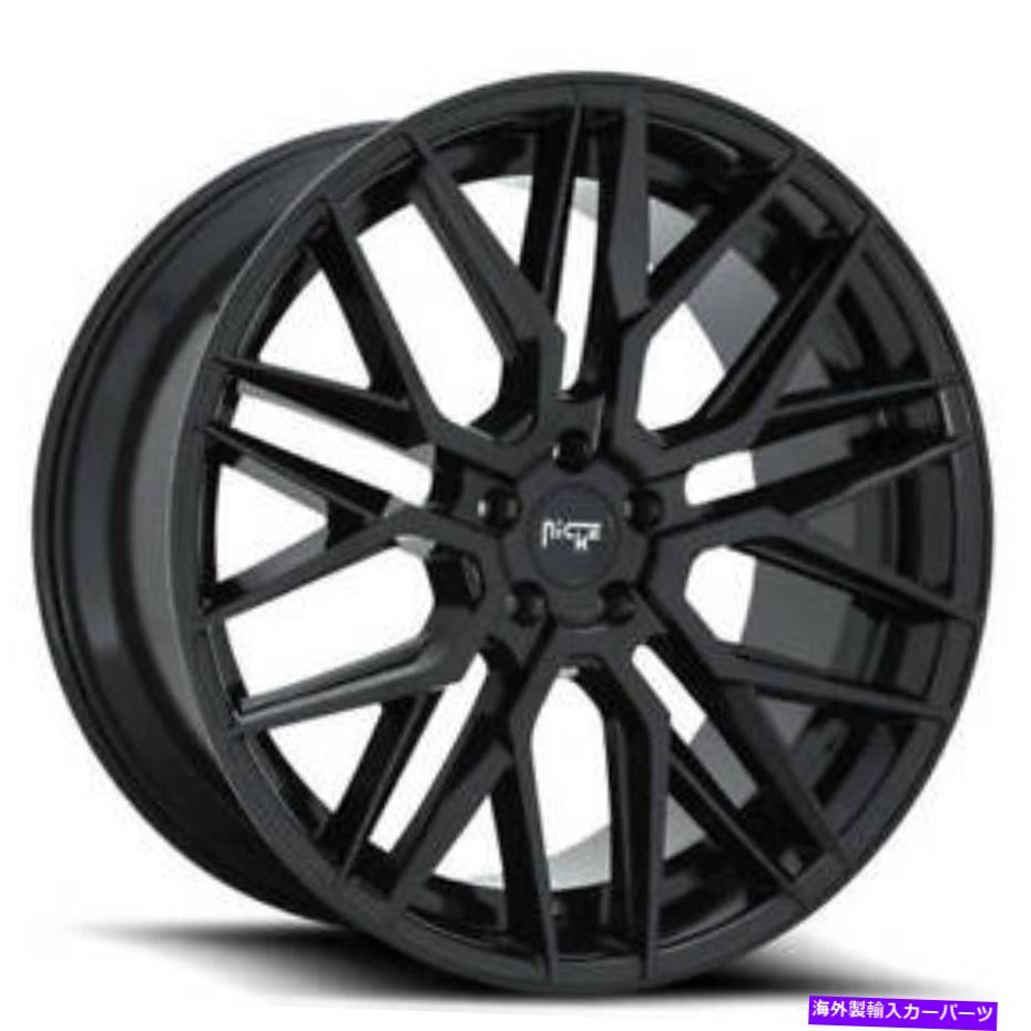 ホイール　4本セット （4）19 "ニッチホイールM224ガンマグロスブラックリム（B42） (4) 19" Niche Wheels M224 Gamma Gloss Black Rims(B42)