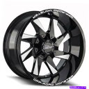 ホイール 4本セット (4)20x12オフロードモンスターホイールM80マットブラックミリングリム(B42) (4) 20x12 Off Road Monste...