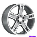 ホイール 4本セット (4)22 "Chevy Silverado 1500ホイールFR 34グレー機械加工OEMレプリカリム(B30) (4) 22" Chevy Silverado 1500 Wheels FR 34 Grey Machined OEM Replica Rims(B30)
