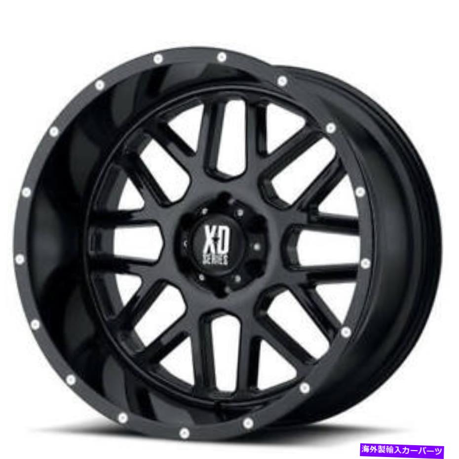 ホイール　4本セット （4）20x10 XDホイールXD820グレネードグロスブラックオフロードリム（B47） (4) 20x10 XD Wheels XD820 Grenade Gloss Black Off Road Rims (B47)