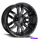 ホイール 4本セット (4)22x9.5燃料ホイールd595スレッジグロスブラックミルドロードリム(B41) (4) 22x9.5 Fuel Wheels D595 Sledge Gloss Black Milled Off Road Rims (B41)(2)