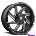 ホイール 4本セット (4)20x10燃料ホイールd594反逆者ブラックミルドロードリム(B43) (4) 20x10 Fuel Wheels D594 Renegade Black Milled Off Road Rims (B43)