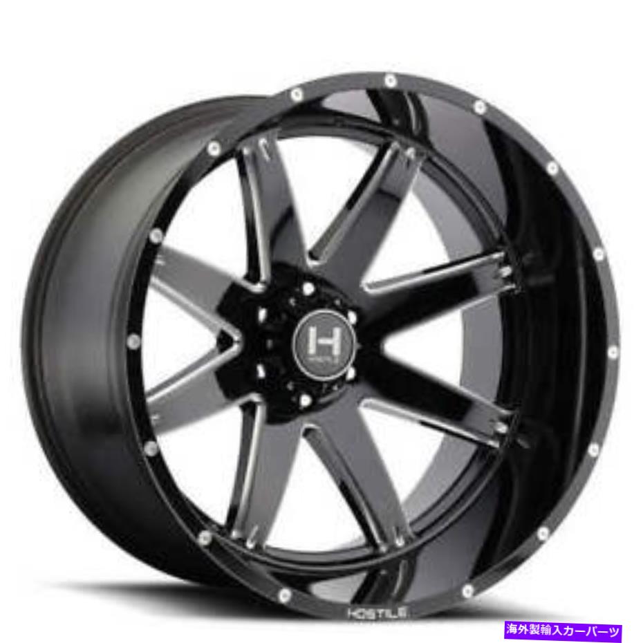 ۥ롡4ܥå 420x9ŨŪۥH109ե֥졼ɥåȡGloss Black MilledOff RoadB2 (4) 20x9 Hostile Wheels H109 Alpha Blade Cut (Gloss Black Milled) Off Road(B2...