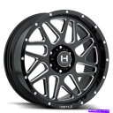 ホイール 4本セット (4)20x9敵対的ホイールH108スプロケットブレードカット(グロスブラックミルド)リム(B1) (4) 20x9 Hostile Wh...