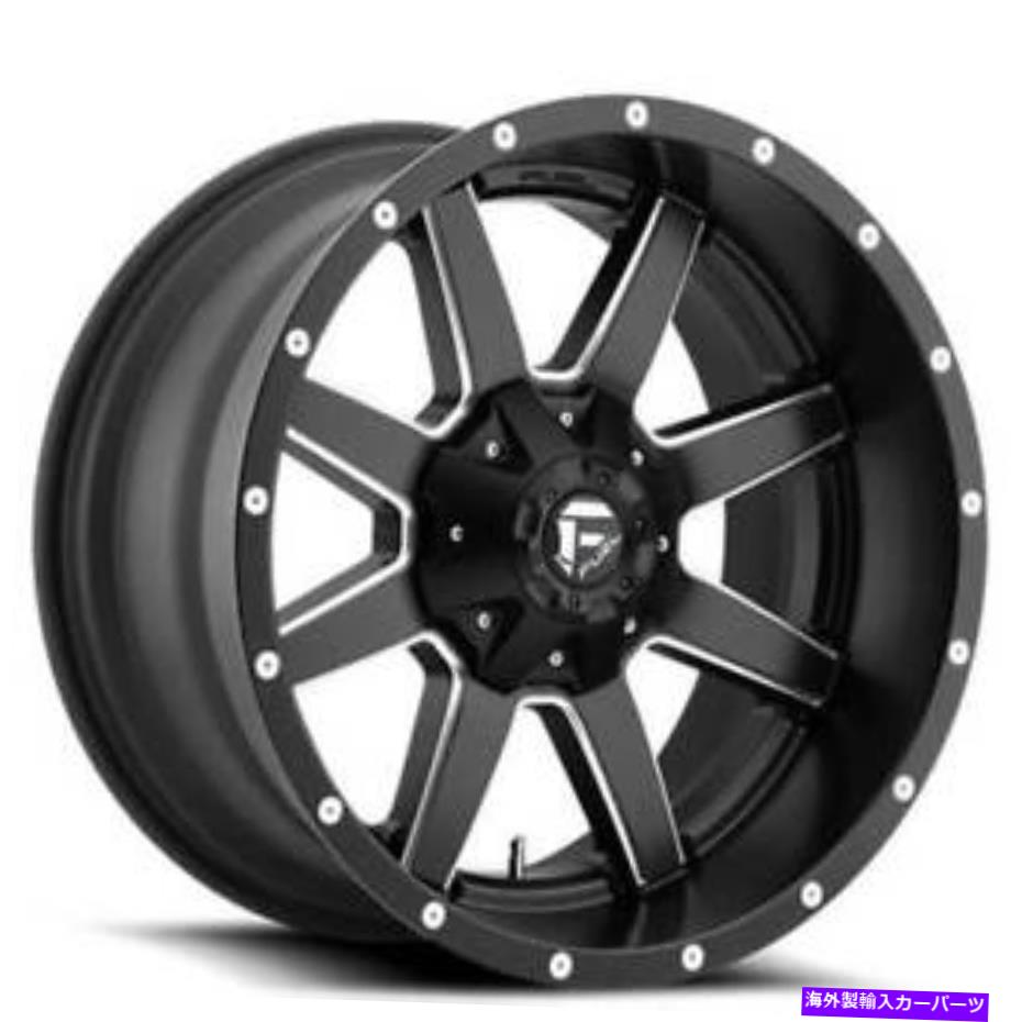 ホイール　4本セット （4）20x9燃料ホイールd538マーベリックブラックミルドロードリム（B44） (4) 20x9 Fuel Wheels D538 Maverick Black Milled Off Road Rims (B44)