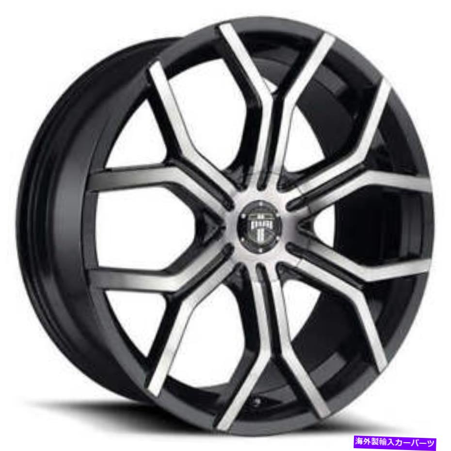 ホイール　4本セット （4）22 "ダブホイールロイヤリティS209マットブラック暗い色合いのリム（B45） (4) 22" Dub Wheels Royalty S209 Matte Black Machined with Dark Tint Rims(B45)