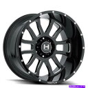 ホイール 4本セット (4)20x10敵対的なホイールガントレットブレードカット(グロスブラックミリング)アクセント(B12) (4) 20x10 Hostil...