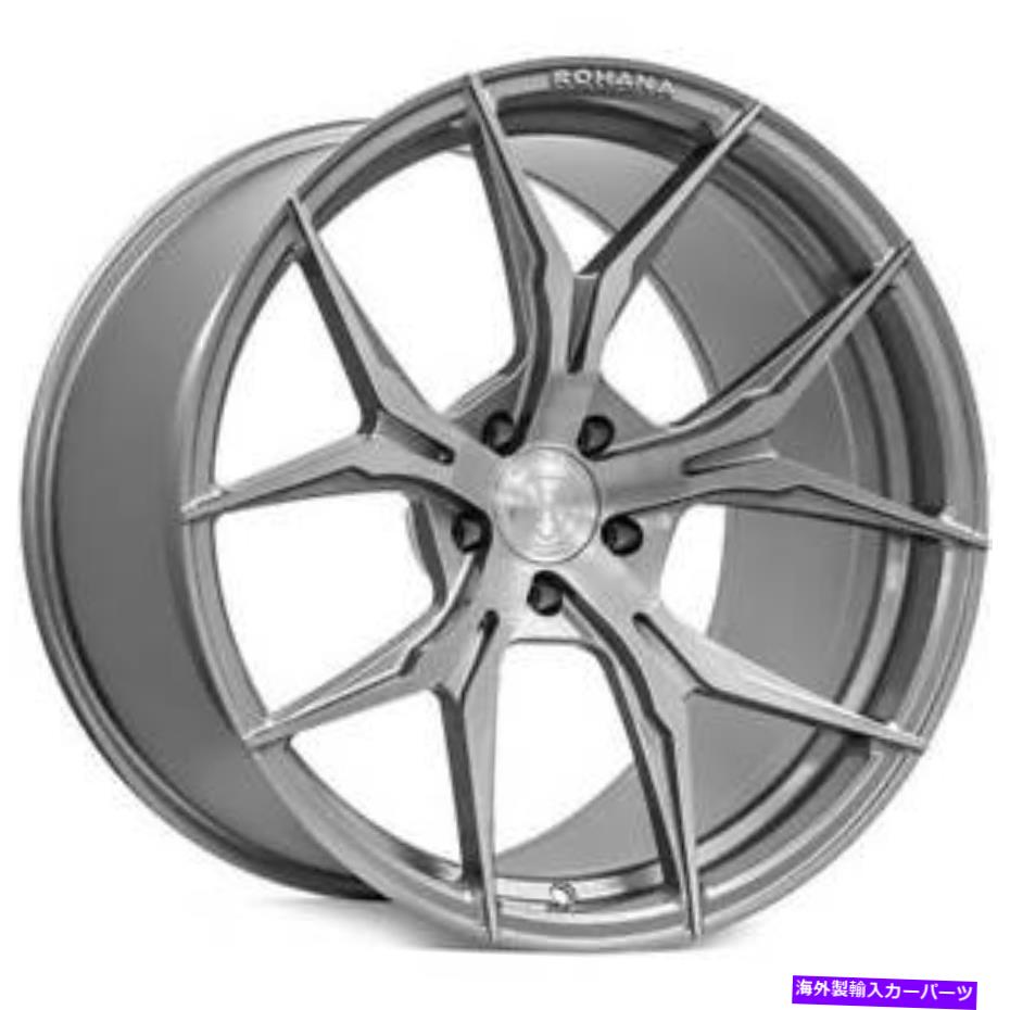 (4) 19" Staggered Rohana Wheels RFX5 Brushed Titanium Rims (B30)カテゴリホイール　4本セット状態新品メーカー車種発送詳細全国一律 送料無料 （※北海道、沖縄、離島は省く）商品詳細輸入商品の為、英語表記となります。Condition: NewAVAILABLE SIZES: Front - 19x8.5 Rear - 19x9.5BOLT PATTERN: 5x108/5x110/5x112/5x114/5x115/5x120/5x130OFFSET: Low to High (According to Vehicle)QUANTITY: 4 pcs (1 set)LUGS and LOCKS: Not IncludedBrand: RohanaManufacturer Part Number: RH026-2Type: RFX5Surface Finish: Brushed Titanium《ご注文前にご確認ください》■海外輸入品の為、NC・NRでお願い致します。■取り付け説明書は基本的に付属しておりません。お取付に関しましては専門の業者様とご相談お願いいたします。■通常2〜4週間でのお届けを予定をしておりますが、天候、通関、国際事情により輸送便の遅延が発生する可能性や、仕入・輸送費高騰や通関診査追加等による価格のご相談の可能性もございますことご了承いただいております。■海外メーカーの注文状況次第では在庫切れの場合もございます。その場合は弊社都合にてキャンセルとなります。■配送遅延、商品違い等によってお客様に追加料金が発生した場合や取付け時に必要な加工費や追加部品等の、商品代金以外の弊社へのご請求には一切応じかねます。■弊社は海外パーツの輸入販売業のため、製品のお取り付けや加工についてのサポートは行っておりません。専門店様と解決をお願いしております。■大型商品に関しましては、配送会社の規定により個人宅への配送が困難な場合がございます。その場合は、会社や倉庫、最寄りの営業所での受け取りをお願いする場合がございます。■輸入消費税が追加課税される場合もございます。その場合はお客様側で輸入業者へ輸入消費税のお支払いのご負担をお願いする場合がございます。■商品説明文中に英語にて”保証”関する記載があっても適応はされませんのでご了承ください。■海外倉庫から到着した製品を、再度国内で検品を行い、日本郵便または佐川急便にて発送となります。■初期不良の場合は商品到着後7日以内にご連絡下さいませ。■輸入商品のためイメージ違いやご注文間違い当のお客様都合ご返品はお断りをさせていただいておりますが、弊社条件を満たしている場合はご購入金額の30％の手数料を頂いた場合に限りご返品をお受けできる場合もございます。(ご注文と同時に商品のお取り寄せが開始するため)（30％の内訳は、海外返送費用・関税・消費全負担分となります）■USパーツの輸入代行も行っておりますので、ショップに掲載されていない商品でもお探しする事が可能です。お気軽にお問い合わせ下さいませ。[輸入お取り寄せ品においてのご返品制度・保証制度等、弊社販売条件ページに詳細の記載がございますのでご覧くださいませ]&nbsp;