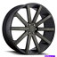 ホイール　4本セット （4）22x9ダブホイールショットカラS121黒い色合いで機械加工（B47） (4) 22x9 Dub Wheels Shot Calla S121 Black Machined with Dark Tint Rims(B47)
