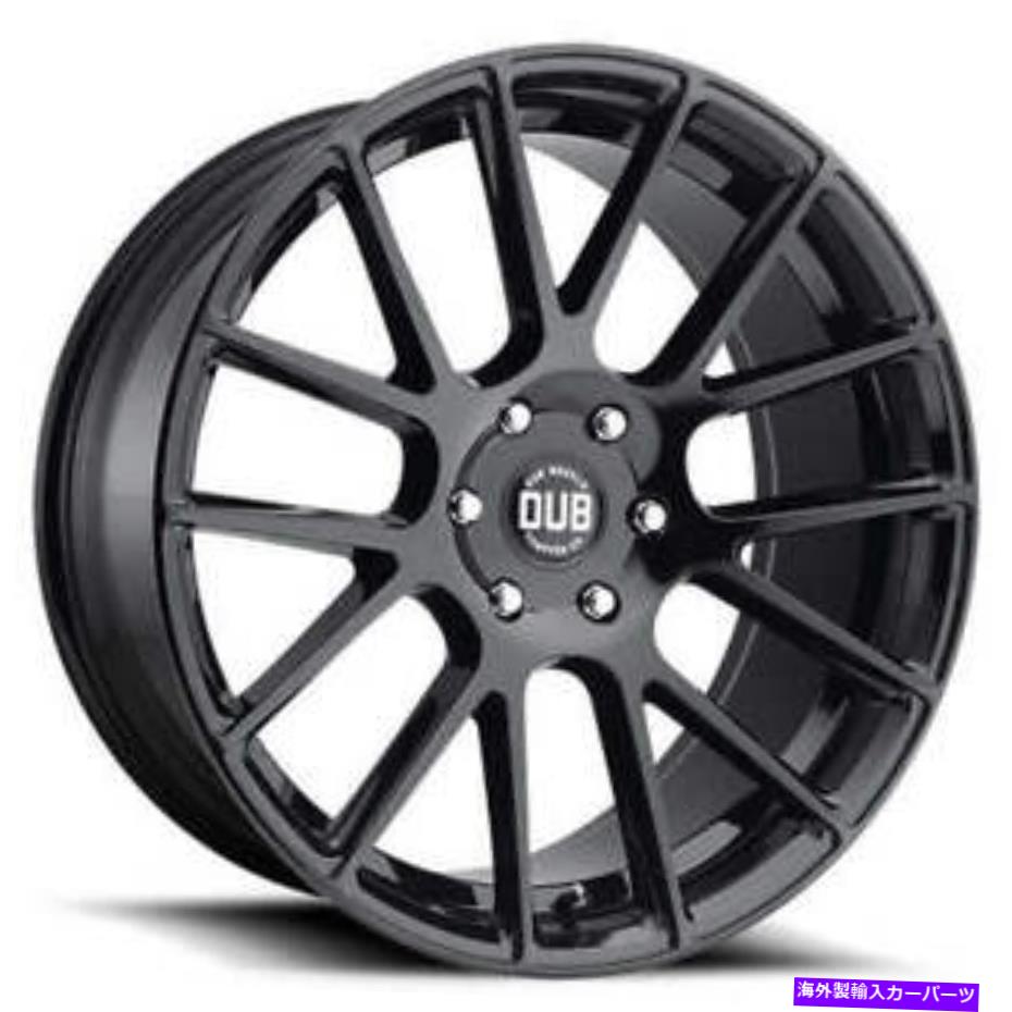 ホイール　4本セット （4）24 "ダブホイールLuxe S205グロスブラックリム（B41） (4) 24" Dub Wheels Luxe S205 Gloss Black Rims(B41)