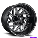 ホイール 4本セット (4)22x10燃料ホイールd581トリトンブラックミルドロードリム(B43) (4) 22x10 Fuel Wheels D581 Tr...
